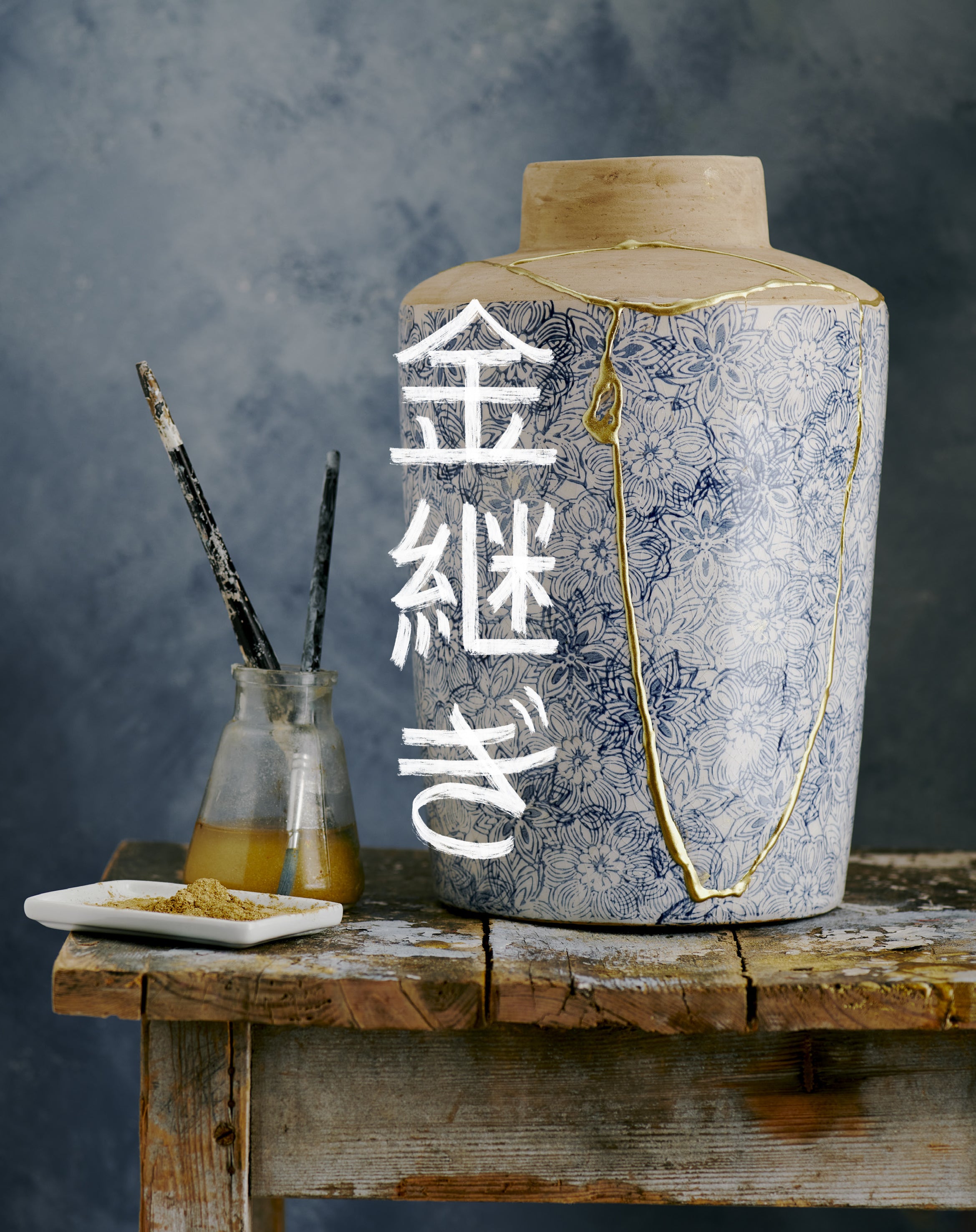 Big Kintsugi Bowl Japanese Ceramic Home Table Decor