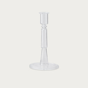 Neptune Ellington Glass Candlestick Tall Clear Cut Out v1