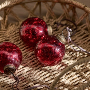 Elderfield Small Crackle Baubles, Set of 6