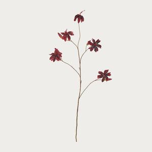 Neptune Lily Spray Red Faux Artifical Flower Cut Out v1