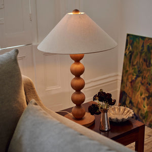 Dawes Bobbin Wooden Table Lamp