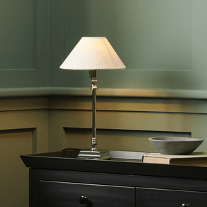 Hanover Small Table Lamp, Nickel