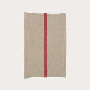 Neptune Quinn Tea Towel Stripe Kitchen Natural Red Cut Out v1