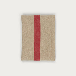 Neptune Quinn Tea Towel Stripe Kitchen Natural Red Cut Out v1