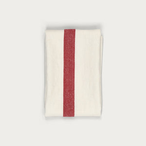 Neptune Quinn Tea Towel Stripe Kitchen Natural White Red Cut Out v1